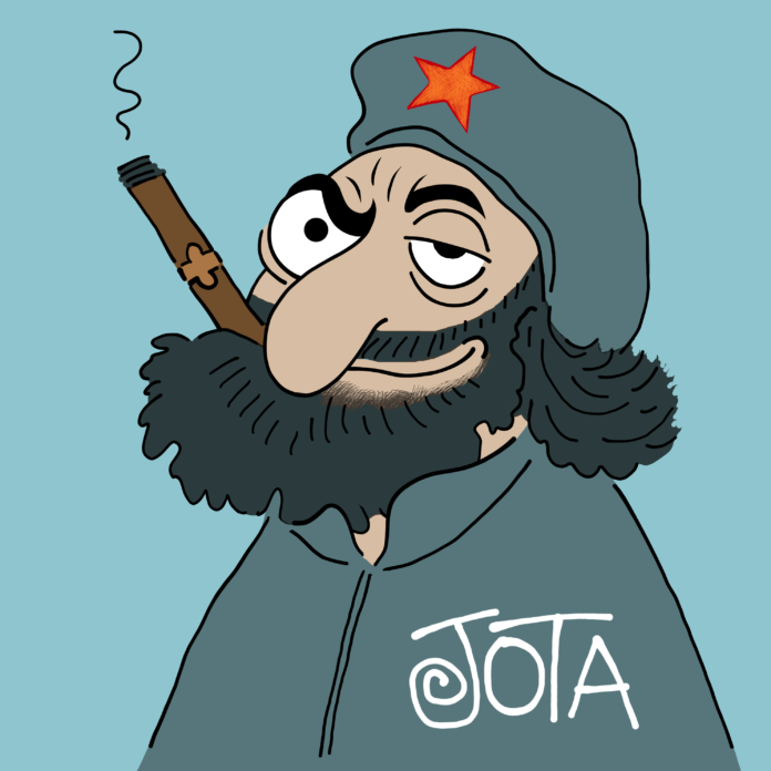 “Minha charge é um contraponto ao discurso martelado pela mídia”