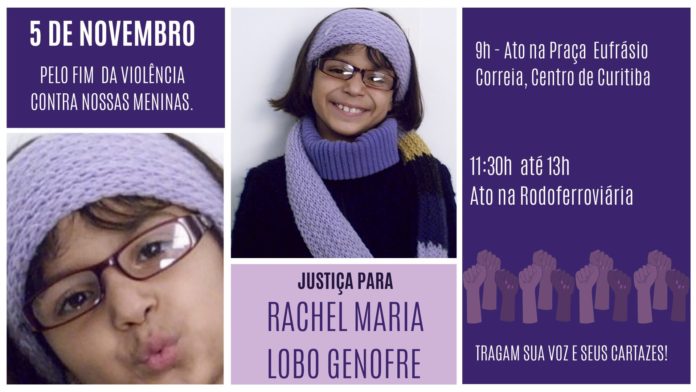 Ato lembrará 11 anos da morte de Rachel Genofre